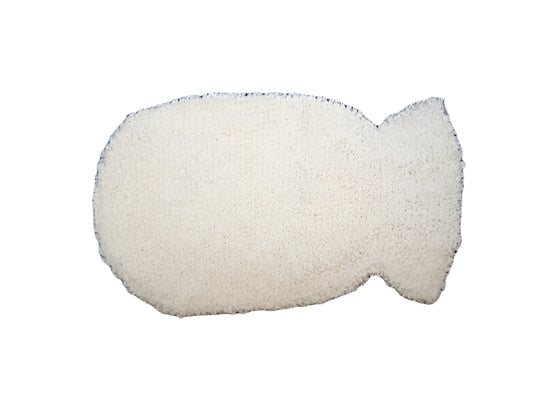 Bamboo & Cotton Washing Mitt – Cream | Soft Exfoliating Bath Glove