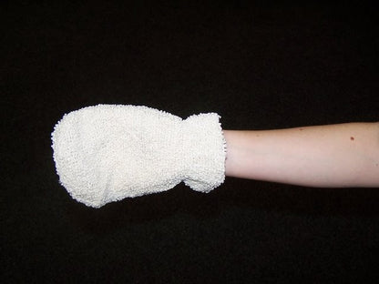 Bamboo & Cotton Washing Mitt – Cream | Soft Exfoliating Bath Glove