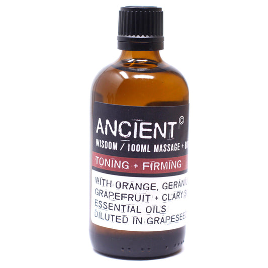 Toning & Firming Massage & Bath Oil – 100ml | Orange, Grapefruit, Geranium & Clary Sage