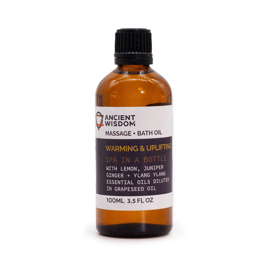 Warm & Uplifting Massage & Bath Oil – 100ml | Lemon, Juniper, Ginger & Ylang Ylang