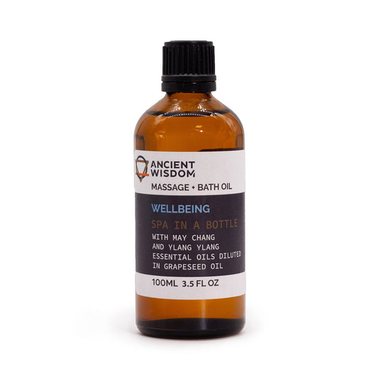 Wellbeing Massage & Bath Oil – 100ml | May Chang & Ylang Ylang