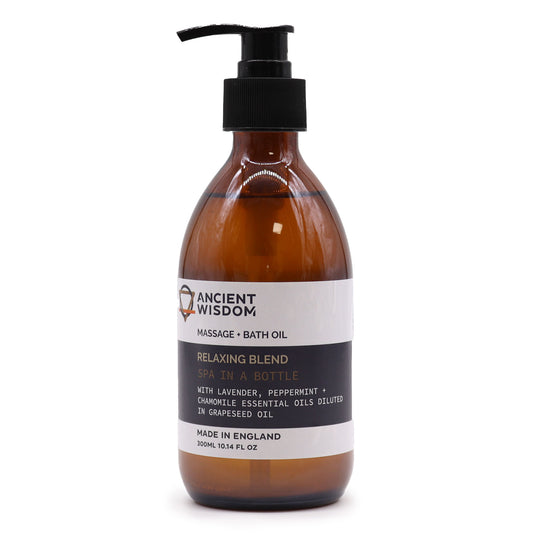 Relaxing Blend Massage & Bath Oil – 300ml | Lavender, Peppermint & Chamomile