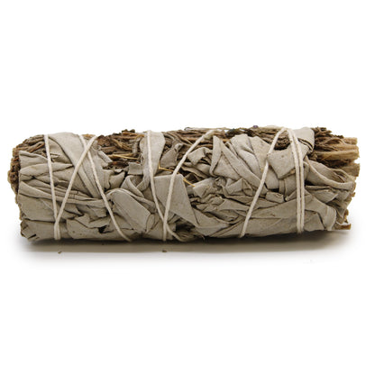 White Sage & Lavender Smudge Stick – 10cm | Calming & Cleansing Ritual Tool
