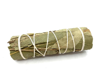 White Sage & Eucalyptus Smudge Stick – 10cm | Respiratory Clarity & Energy Cleansing