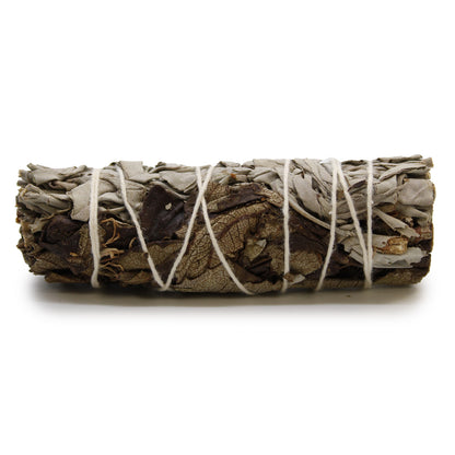 White Sage & Black Sage Smudge Stick – 10cm | Dreamwork & Deep Cleansing