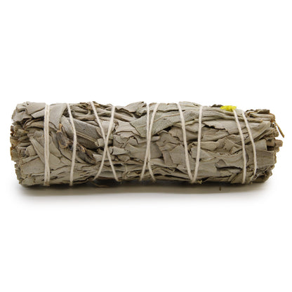 White Sage & Blue Sage Smudge Stick – 10cm | Calming & Clearing Ritual Blend