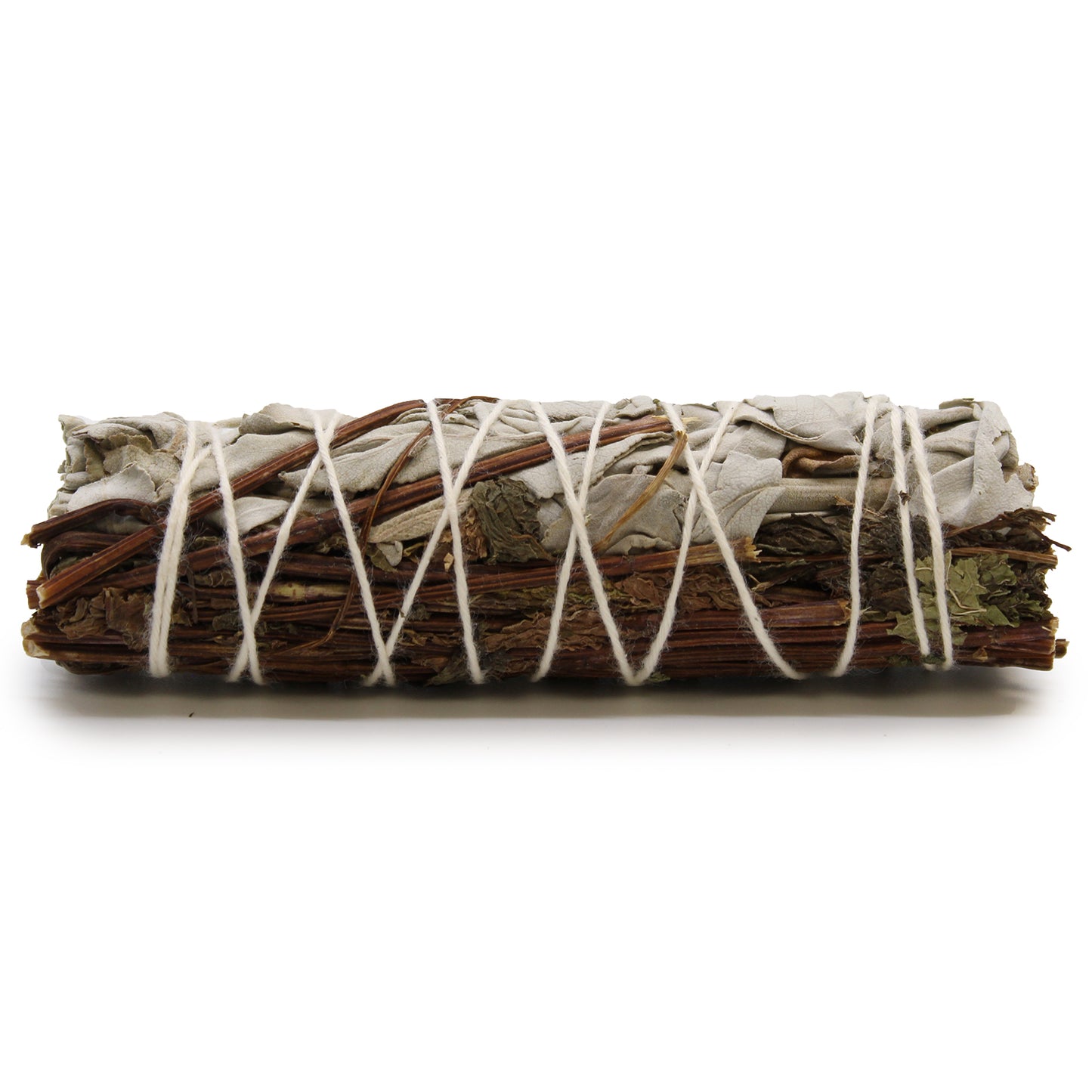 White Sage & Peppermint Smudge Stick – 10cm | Uplifting & Cleansing Blend