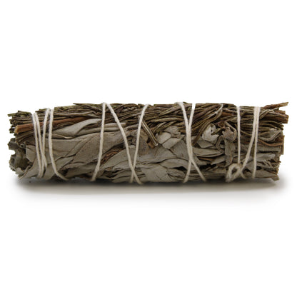 White Sage & Rosemary Smudge Stick – 10cm | Clarity & Purification Blend