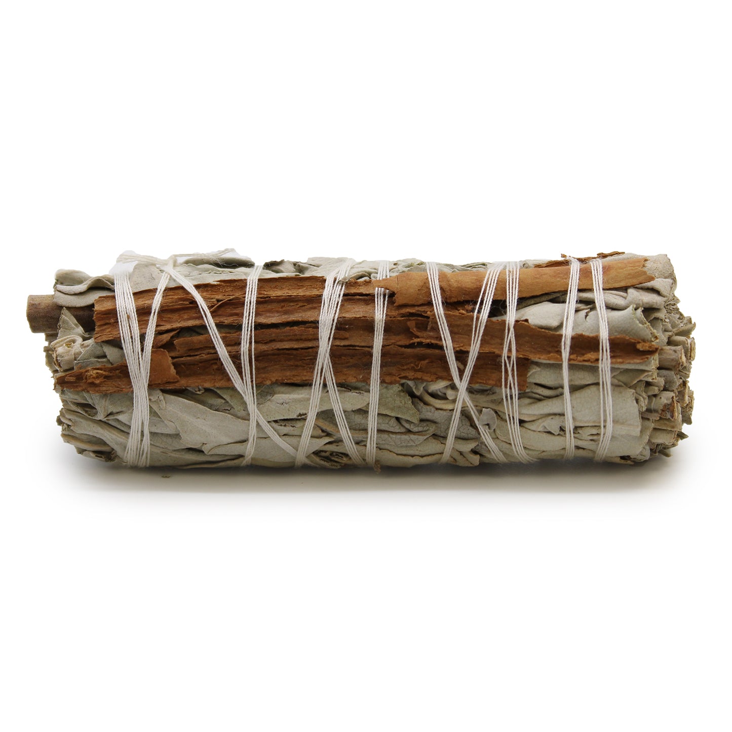 White Sage & Cinnamon Smudge Stick – 10cm | Warm & Purifying Blend