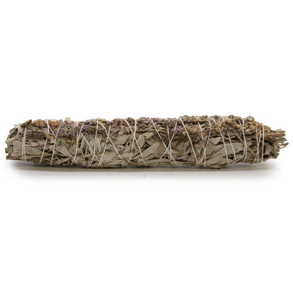 White Sage & Lavender Smudge Stick – 22cm | Calming & Cleansing Ritual Tool
