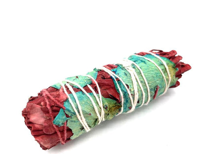 Dragon’s Blood Floral Sage Smudge Stick – 10cm | Grounding & Protective Floral Blend