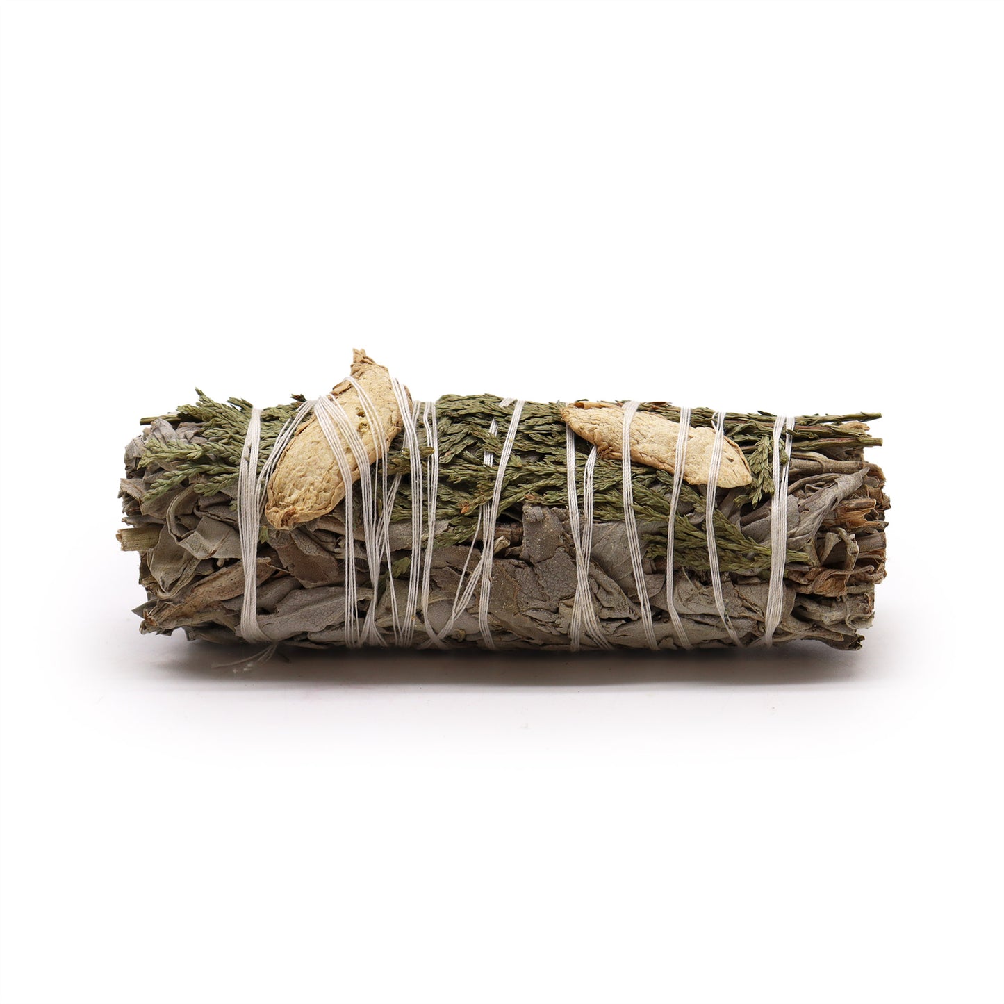 White Sage, Cedar & Ginger Smudge Stick – 10cm | Invigorating & Purifying Blend