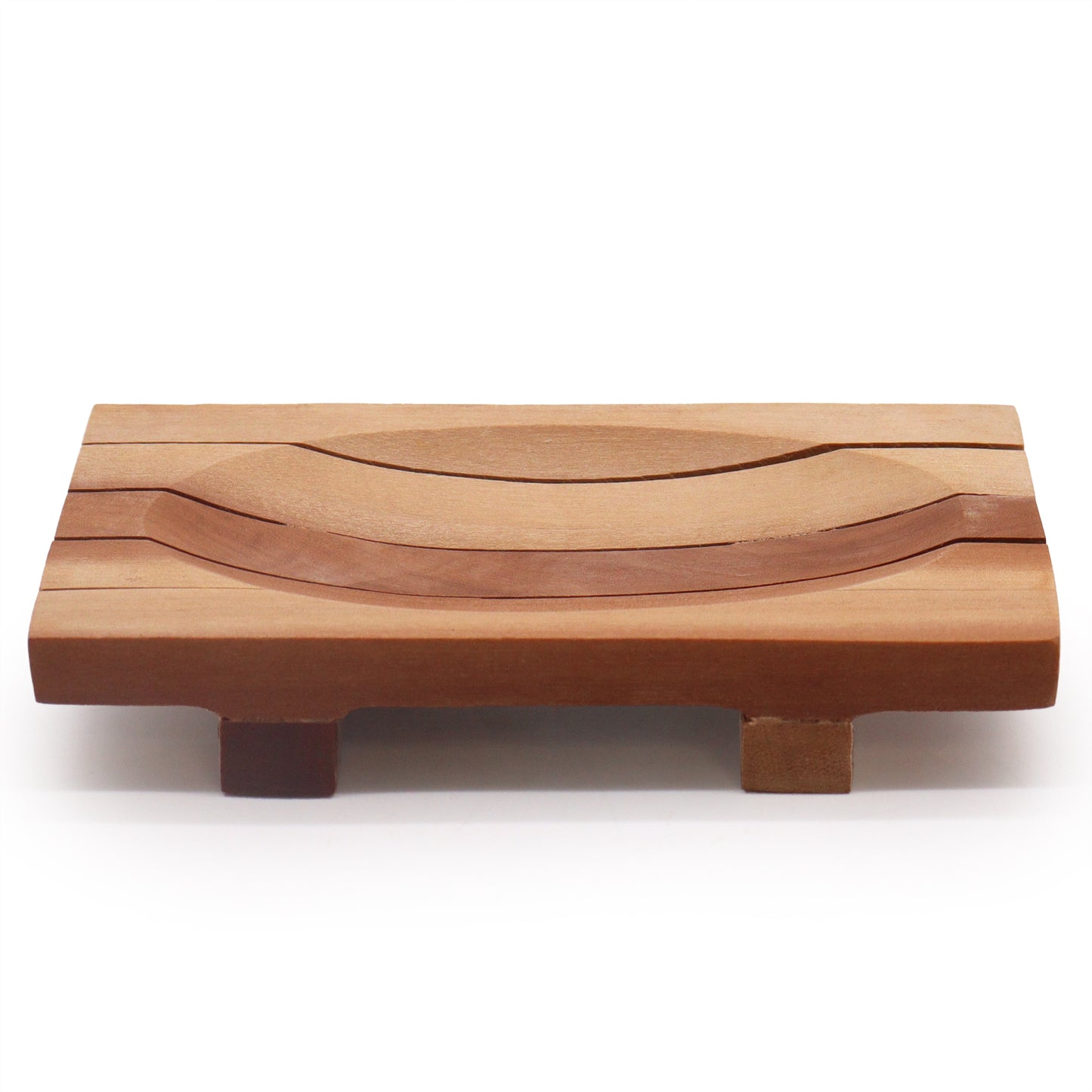 Mahogany Wood Soap Dish – Pointed Rectangle | Sustainable Wood with Natural Grain