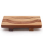 Mahogany Wood Soap Dish – Pointed Rectangle | Sustainable Wood with Natural Grain