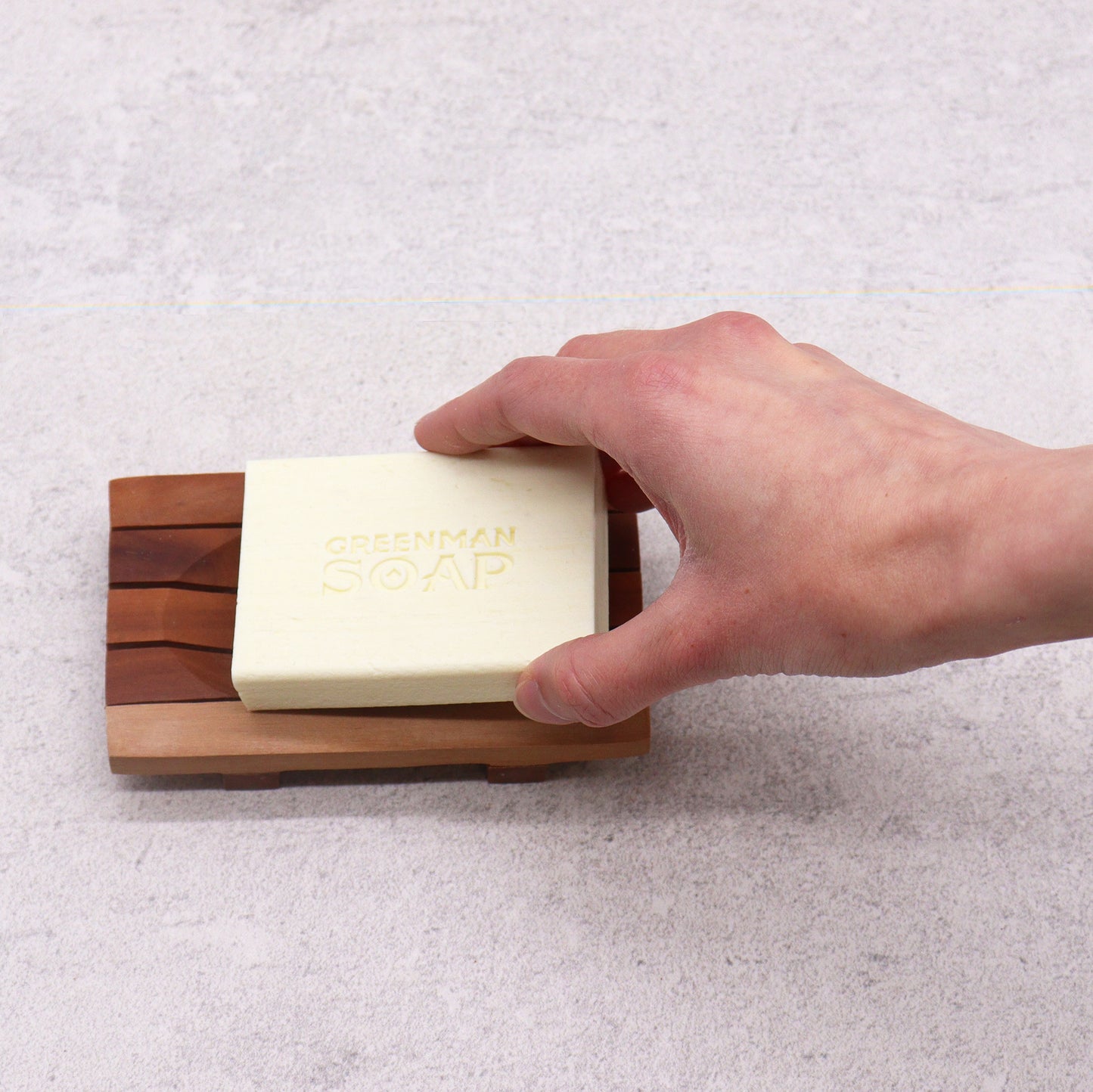Mahogany Wood Soap Dish – Pointed Rectangle | Sustainable Wood with Natural Grain