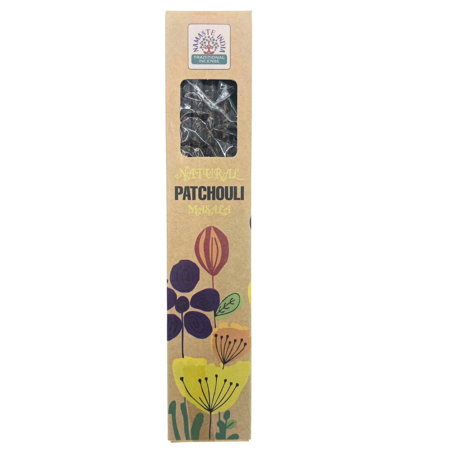 Namaste India Traditional Incense Sticks – Patchouli (22cm) | Natural Masala Sticks for Aromatherapy & Meditation (Copy)