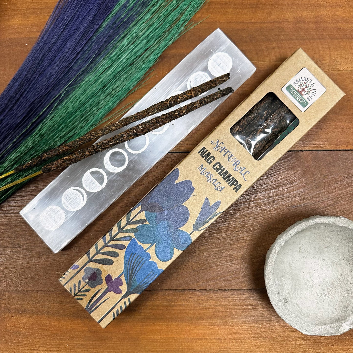 Namaste India Traditional Incense Sticks – Nag Champa (22cm) | Natural Masala Sticks for Aromatherapy & Meditation
