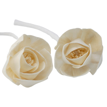 Rose Diffuser Flower on String – Set of 12 | Natural Sola Wood & Cotton