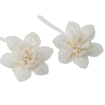 Large Lily Diffuser Flower on String – Set of 12 | Natural Sola Wood & Cotton