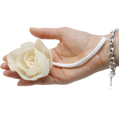 Large Lotus Diffuser Flower on String – Set of 12 | Natural Sola Wood & Cotton