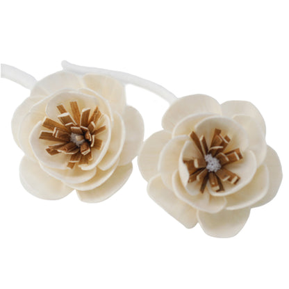 Poppy Diffuser Flower on String – Set of 12 | Natural Sola Wood & Cotton