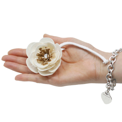 Poppy Diffuser Flower on String – Set of 12 | Natural Sola Wood & Cotton