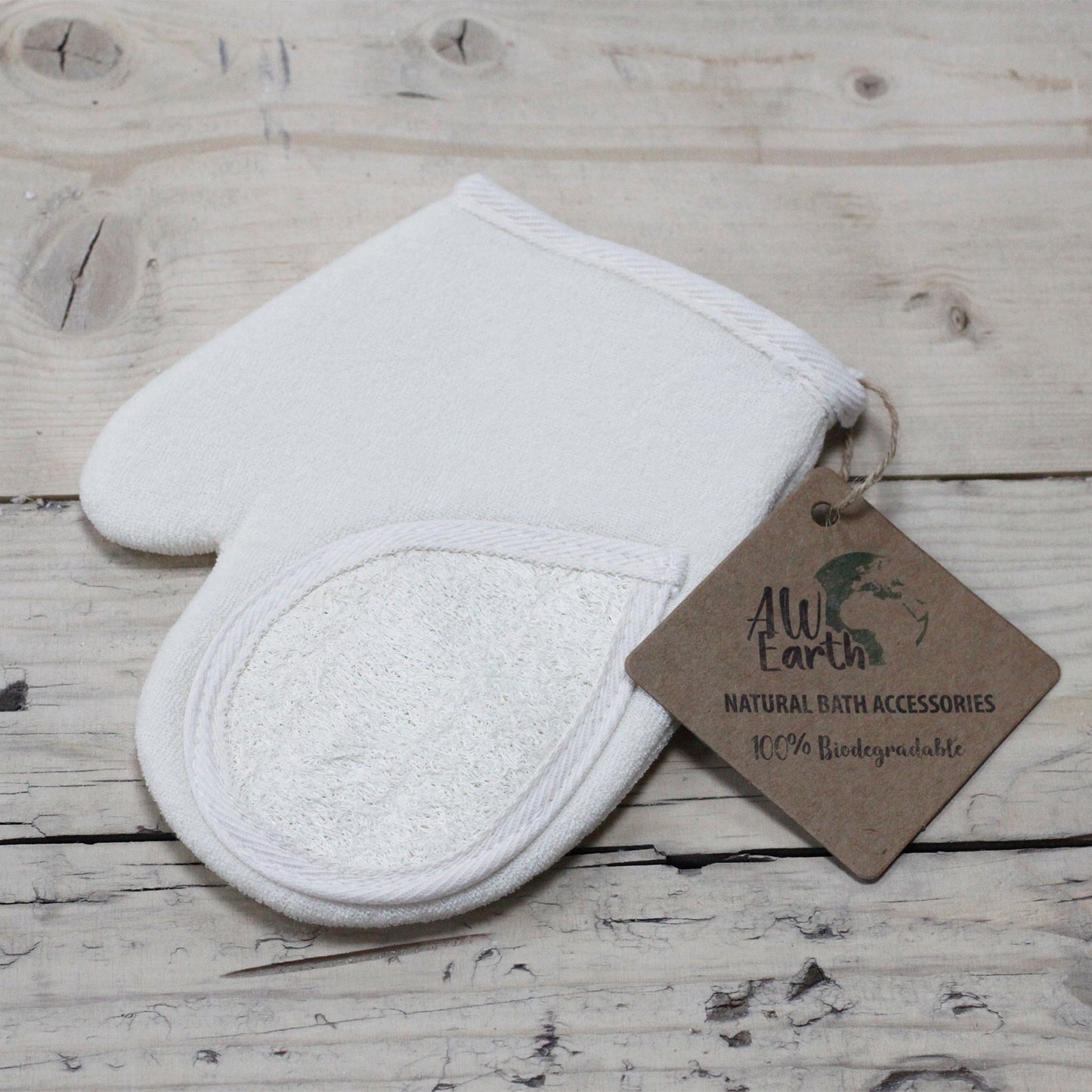 Natural Loofah Body Scrub – Glove | Gentle Exfoliating Bath Glove