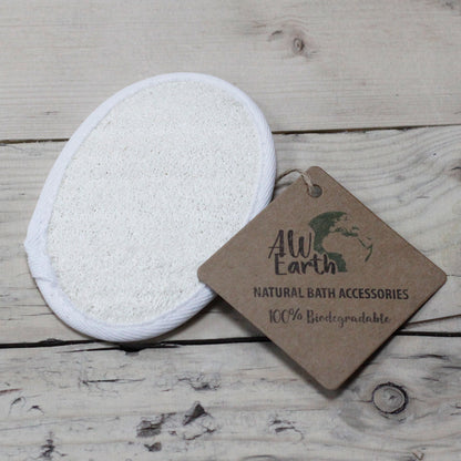 Natural Loofah Body Scrub – Oval with Strap | Handheld Exfoliator for Daily Skincare