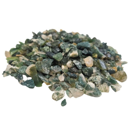 Moss Agate Gemstone Chips – 1kg | Bulk Pack