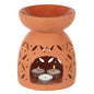 Large Terracotta Oil Burner – 20cm | Rustic Design for Wax Melts & Essential Oils