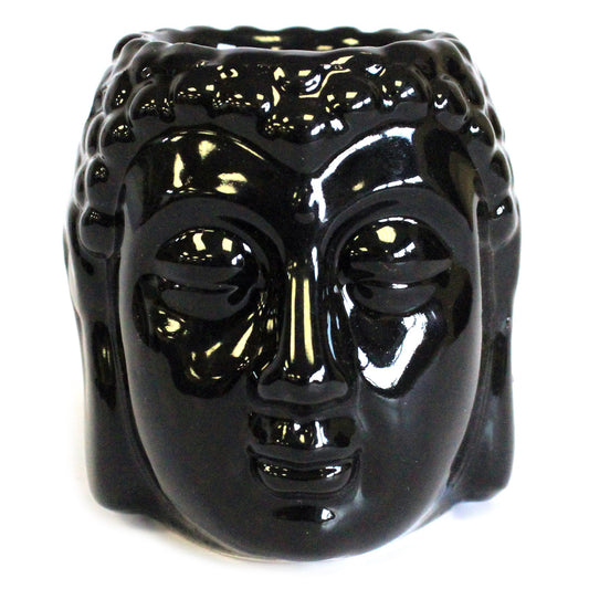 Buddha Ceramic Oil Burner – Black | For Wax Melts & Fragrance Oils