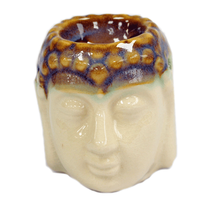 Buddha Ceramic Oil Burner – Ivory & Mint | For Wax Melts & Fragrance Oils