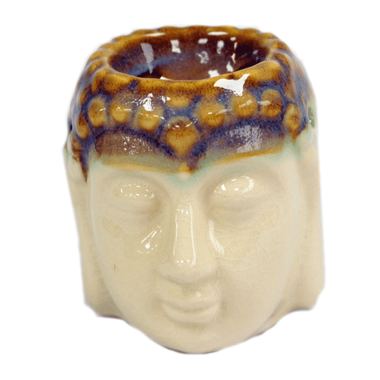 Buddha Ceramic Oil Burner – Ivory & Mint | For Wax Melts & Fragrance Oils