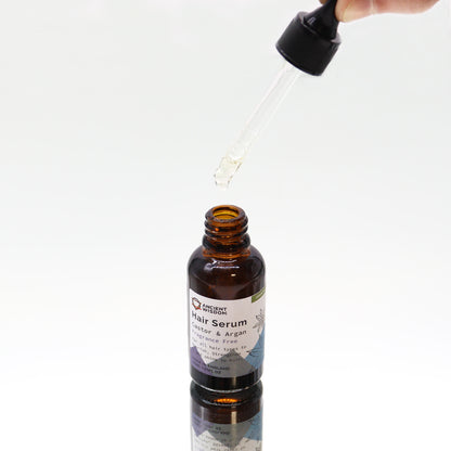 Organic Castor & Argan Oil Hair Serum – Fragrance Free 30ml | Sensitive Scalps & Hair Growth