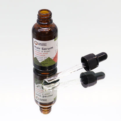 Organic Castor & Argan Oil Hair Serum – Peppermint 30ml | Scalp Stimulation & Thickness