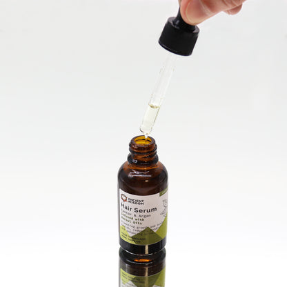 Organic Castor & Argan Oil Hair Serum – Herbal 30ml | Growth & Scalp Health Complex