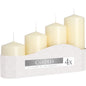 Ivory Pillar Candles – Set of 4 (Multiple Sizes)| 11-33 Hour Burn Times
