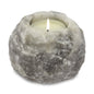 Grey Himalayan Salt Candle Holder – Single Slot | Natural Crystal Salt Tea Light Holder