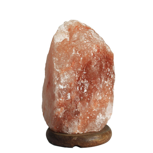 Pink Himalayan Salt Lamp – Medium | Natural Salt with Wooden Base