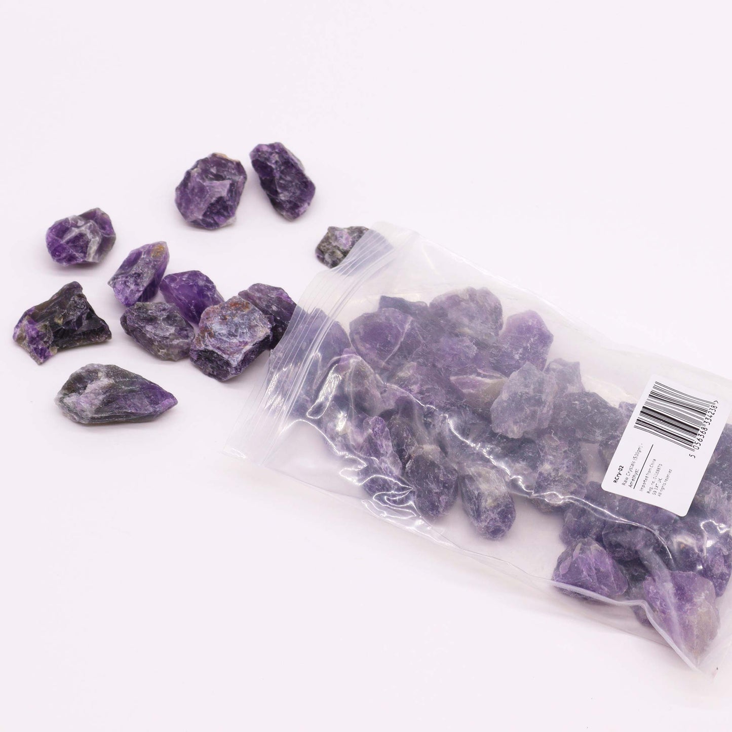 Amethyst Raw Crystals – 500g | Approx. 35 pieces