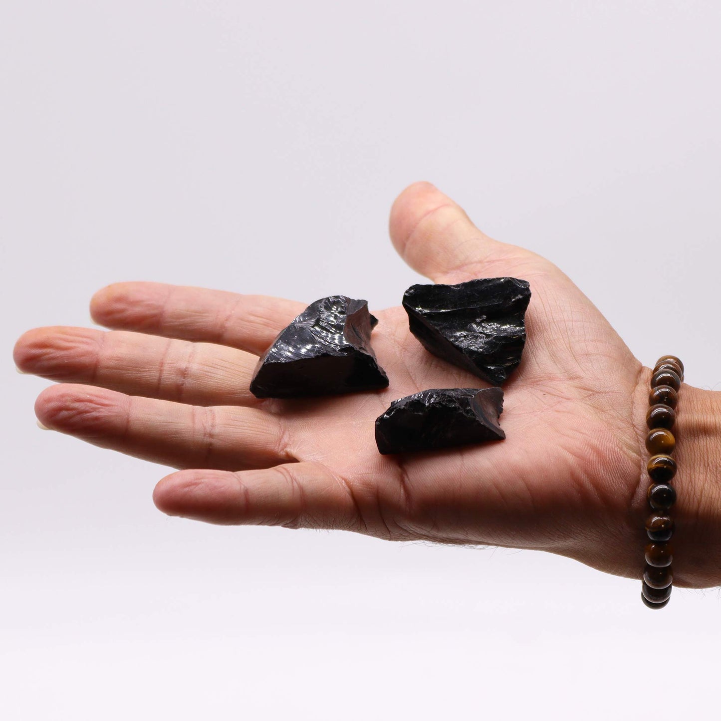 Black Agate Raw Crystals – 500g | Approx. 35 pieces