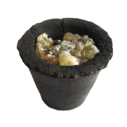 Ancient Wisdom Aromatics Resin Cups – Frankincense 12-Pack | Ritual Incense with Holder