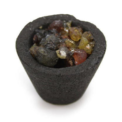 Ancient Wisdom Aromatics Resin Cups – Three Kings 12-Pack | Ritual Incense with Holder