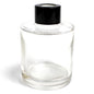 Round Reed Diffuser Bottle with Black Cap & Plug – 150ml | Heavy Glass