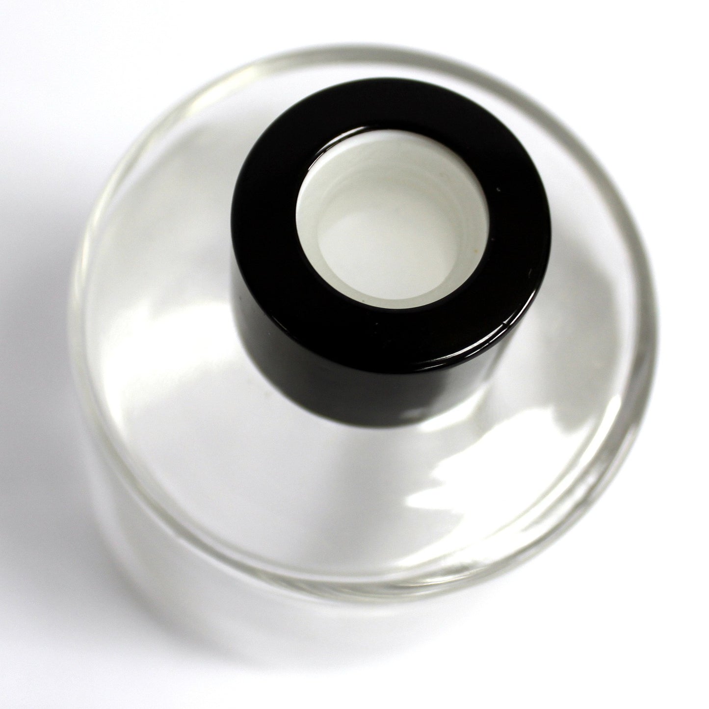 Round Reed Diffuser Bottle with Black Cap & Plug – 150ml | Heavy Glass