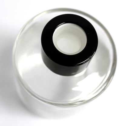 Round Reed Diffuser Bottle with Black Cap & Plug – 150ml | Heavy Glass