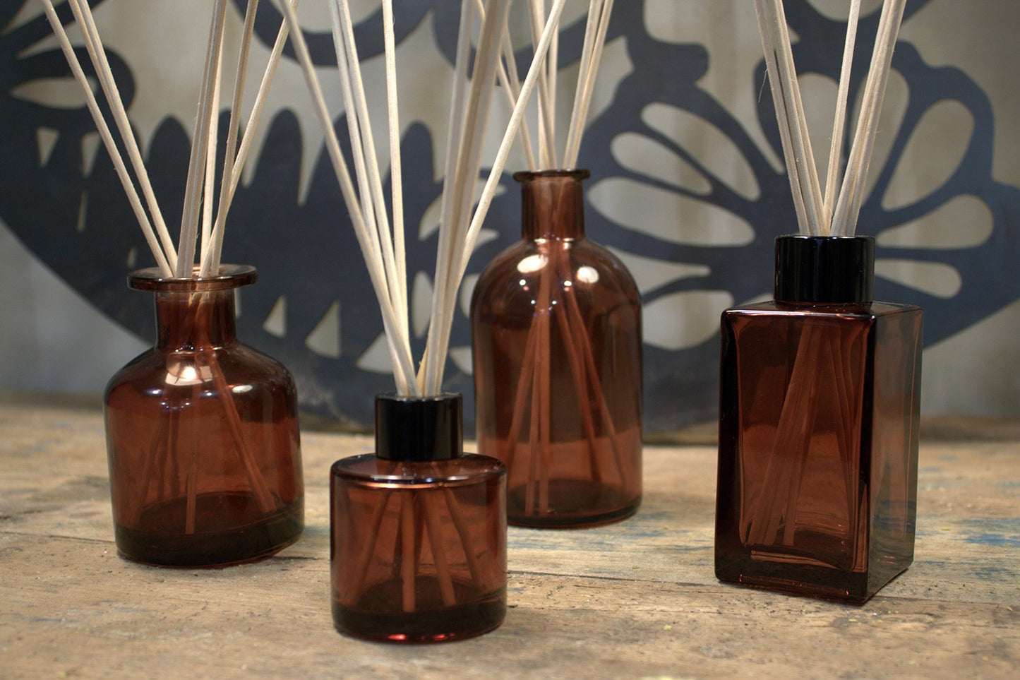 Round Alchemist Reed Diffuser Bottle – Brown Glass 140ml | No Cap Included