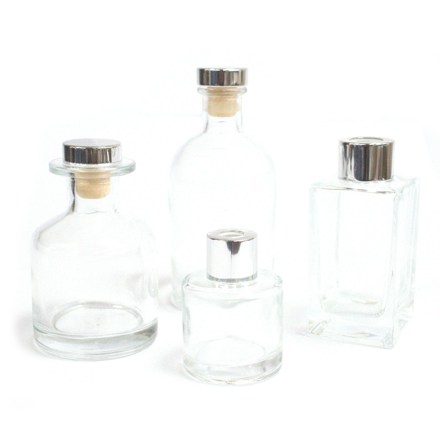 Round Alchemist Reed Diffuser Bottle – Clear Glass 140ml | No Cap Included