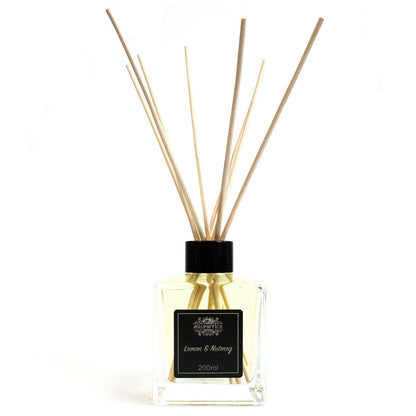 Lemon & Nutmeg Essential Oil Reed Diffuser – 200ml | Uplifting, Bright & Comforting