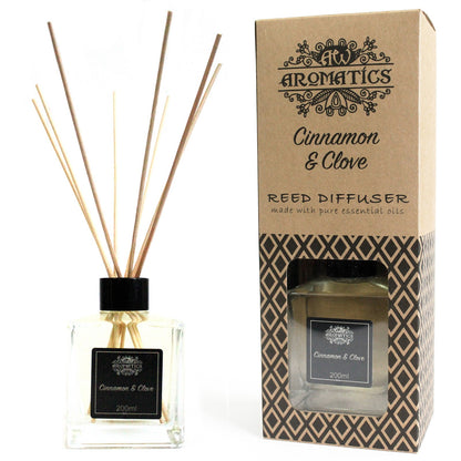 Cinnamon & Clove Essential Oil Reed Diffuser – 200ml | Warming, Spicy & Inviting